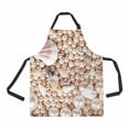thumbnail image 1 of YUSDECOR pearls sea shells Unisex Adjustable Bib Apron with Pockets for Commercial Restaurant and Home Kitchen Use, 1 of 2