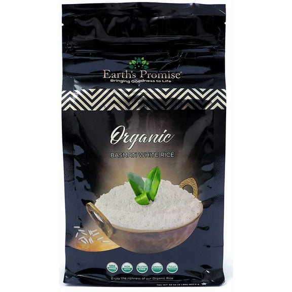 Pack of 5, Earths Promise Organic Basmati White Rice, 2 lb