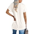 thumbnail image 4 of Langwyqu Summer Short Sleeved Women Crewneck Casual Basic T-Shirt, 4 of 5