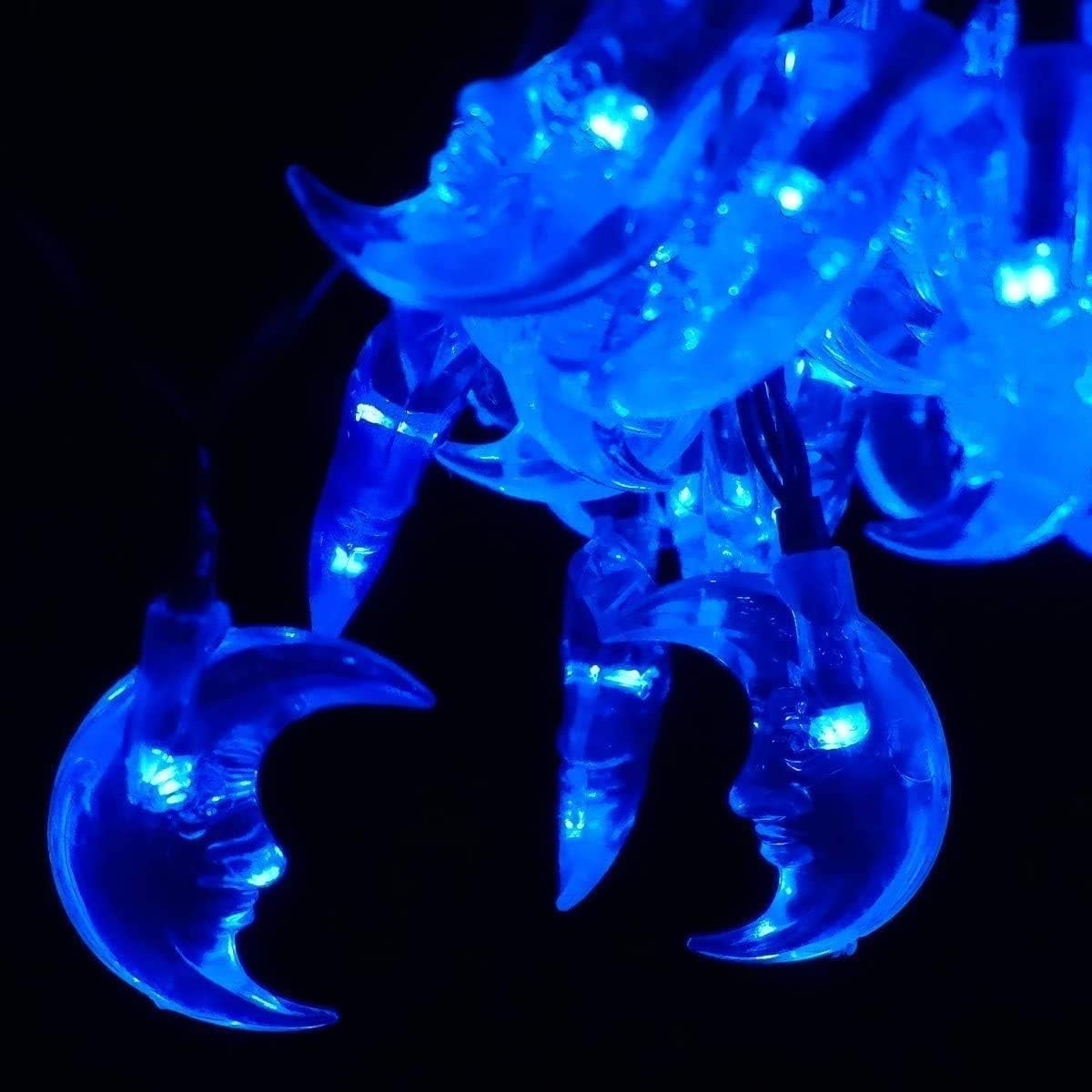 Outdoor Garden Solar String Lights, 6M 30LED Solar Moon Lights Moon Fairy Lights String Lights Waterproof with 8 Mode