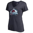 thumbnail image 2 of Women's Navy Colorado Avalanche Splatter Logo V-Neck T-Shirt, 2 of 4