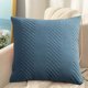 thumbnail image 4 of Funda de Almohada Plisada de Terciopelo Liso | Funda de Cojín Acolchada de 45 X 45 Cm para Sofá, Cabecero y Soporte Lumbar | Terciopelo Pv Suave con Cremallera Oculta para Decoración Del Hogar y La O, 4 of 7