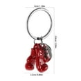 thumbnail image 2 of FRCOLOR Give Up Boxing Gloves Keychain For Sports Lovers Red Boxing Glove Pendant Symbolizing Courage And Strength For Boxers And Coaches, 2 of 8