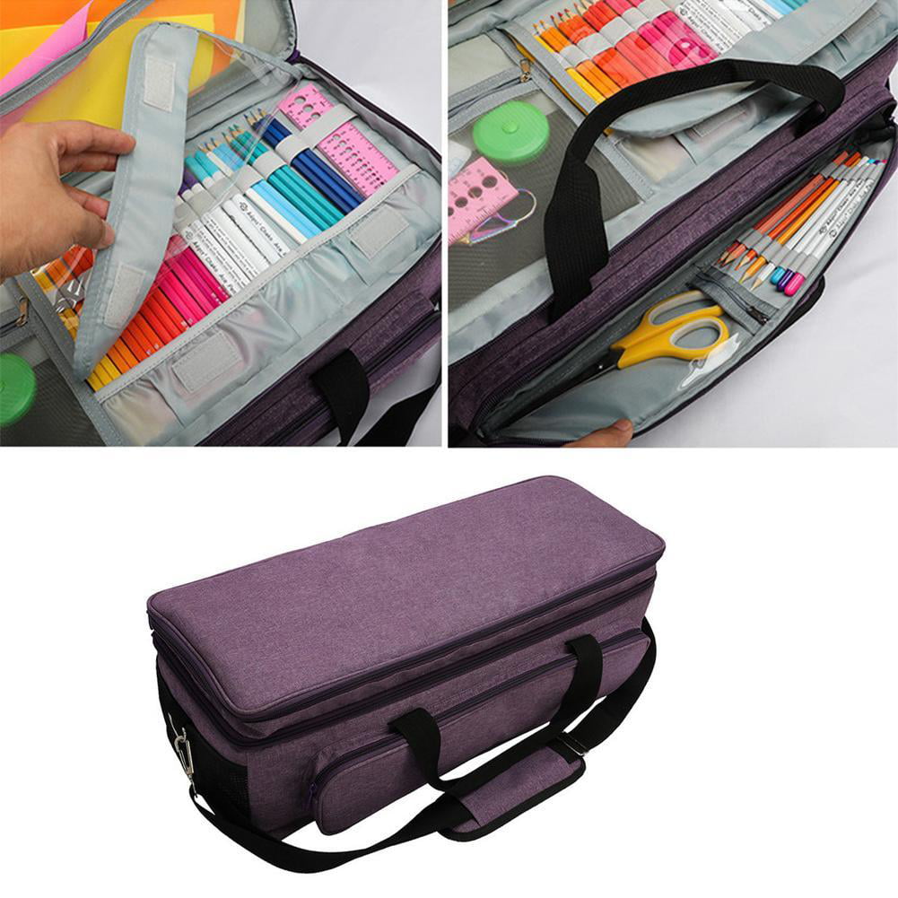 Double-Layer Carrying Case for Cricut Maker, Maker 3, Explore Air, Air 2,  Silhouette Cameo 4 and Accessories, Water-Resistant Tote Bag for Die Cut  Machine with Dust Cover (Bag Only) J8I1 