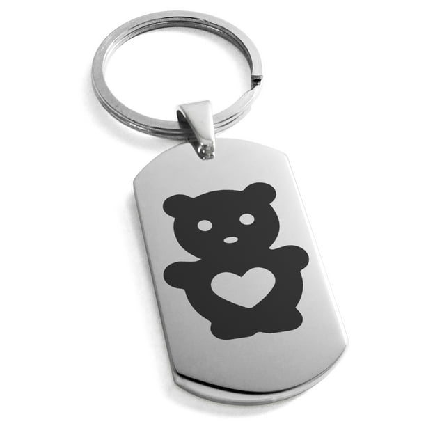 metal teddy bear keyring