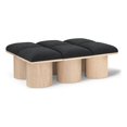 thumbnail image 1 of Meridian Furniture Pavilion Black Boucle Fabric Bench, 1 of 8