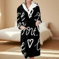 thumbnail image 2 of Jindong Robes en Peluche pour Femmes Robe en Polaire Longue Chaude Peignoir de Bain Veste de Détente Imprimée Robe de Confort Robes pour Femmes, 2 of 5
