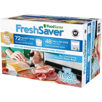 FoodSaver FreshSaver Zipper Bag Combo Pack 72 Quart-Size and 48 Gallon-Size - www.bagsaleusa.com