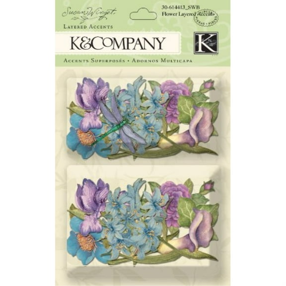 K & Company Layered Accents 24/Pkg-Flower