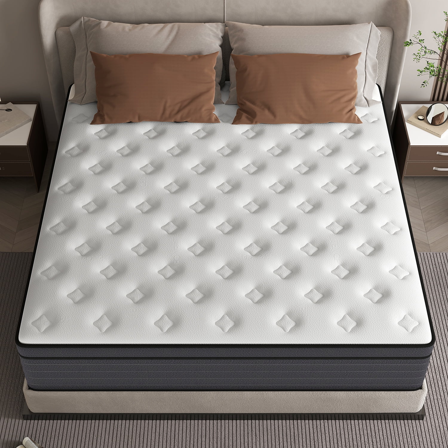 8 inch Twin Gel Memory Foam Hybrid Mattress Pocket Spring in a Box Medium Firm
