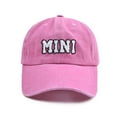 thumbnail image 1 of Wdgfv Mini Hat Baseball Hat Washed Cotton Distressed Ripped Hat Embroidery Adjustable Snap Cap for Son Daughter Pink 4-12 Years, 1 of 3
