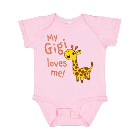 

Inktastic My Gigi Loves Me- Cute Giraffe Gift Baby Boy or Baby Girl Bodysuit