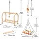 thumbnail image 5 of Juego de juguetes para pájaros de 8 piezas, juguetes para masticar para loros, campanas colgantes, columpio para jaula de pájaros para pinzones, periquitos pequeños y más, 5 of 5
