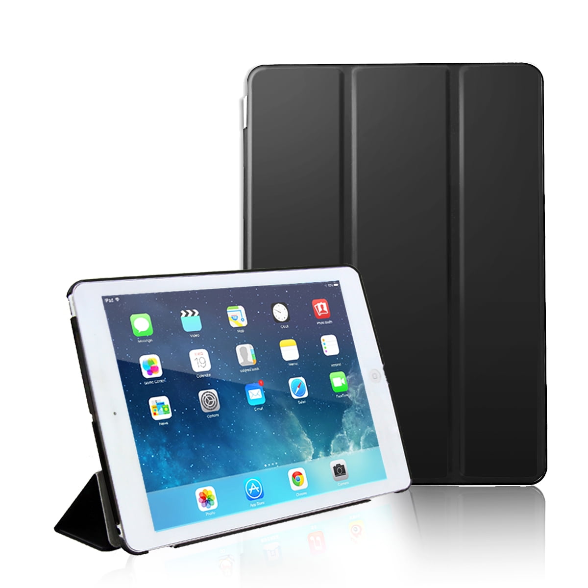 Foldable Magnetic Leather Smart Cover Hard Back Case For Apple iPad mini 1/2/3 