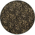 thumbnail image 1 of Animal Collection Custom Size Animal Print Area Rug for Living Room, Dining Room, Kitchen, Bedroom, Kids, Zebra Grazer - 4' Round, 1 of 1