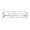 thumbnail image 4 of Bellemave Full Size Montessori Bed Frame with Slats and Rails, Solid Wood Full Floor Bed for Kids/Boys/Girls, No Box Spring Needed (White), 4 of 6