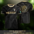 thumbnail image 3 of DXSCSE Mexico Soccer Jerseys - Breathable Mexico Jersey Men, Mexico Team Short Sleeve Crew Neck Football Jersey Shirts for Sports Fans Black L, 3 of 9