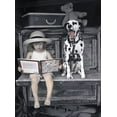 thumbnail image 2 of Unknown 14x18 White Modern Wood Framed Museum Art Print Titled - Reading Lesson, 2 of 4