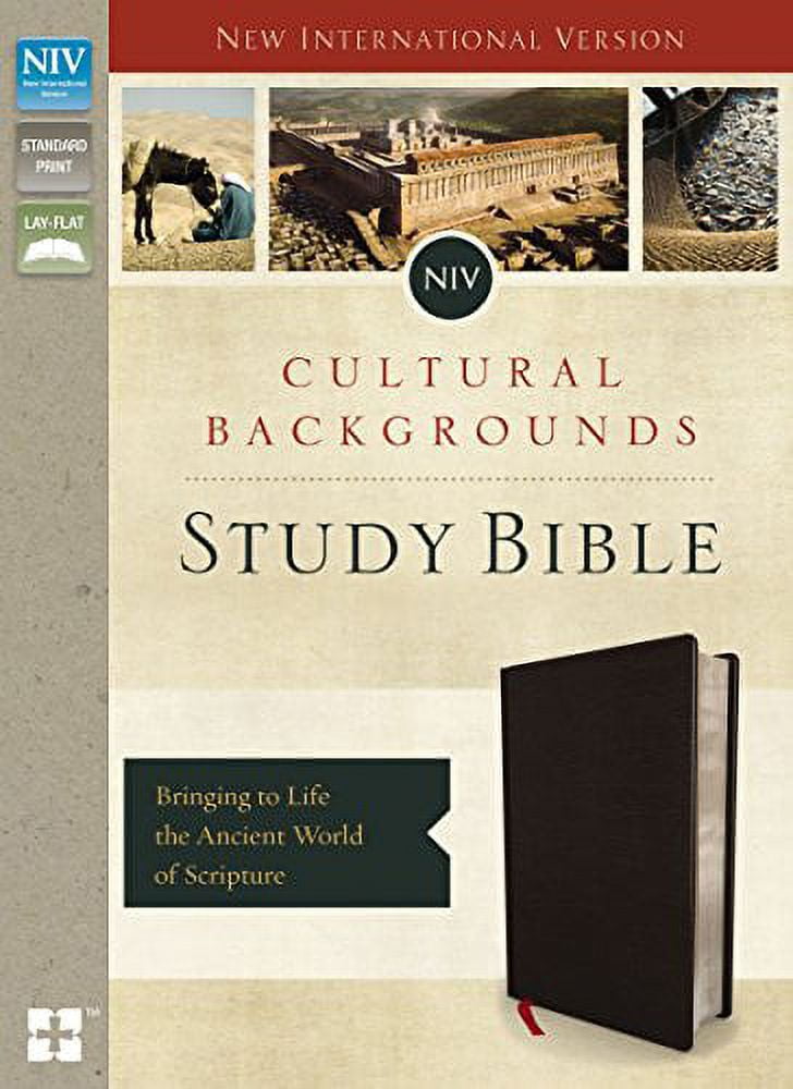 NIV, Cultural Backgrounds Study Bible, Bonded Leather, Black: Bringing to Life the Ancient World of Scripture, (Hardcover)