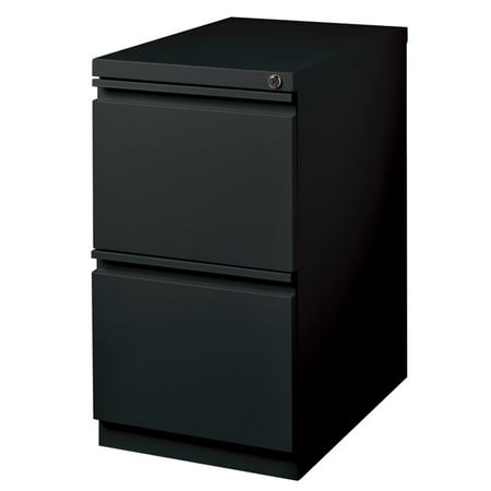 - 23-inch Deep Mobile Pedestal 2-Drawer File/File Full Width Pull, Black