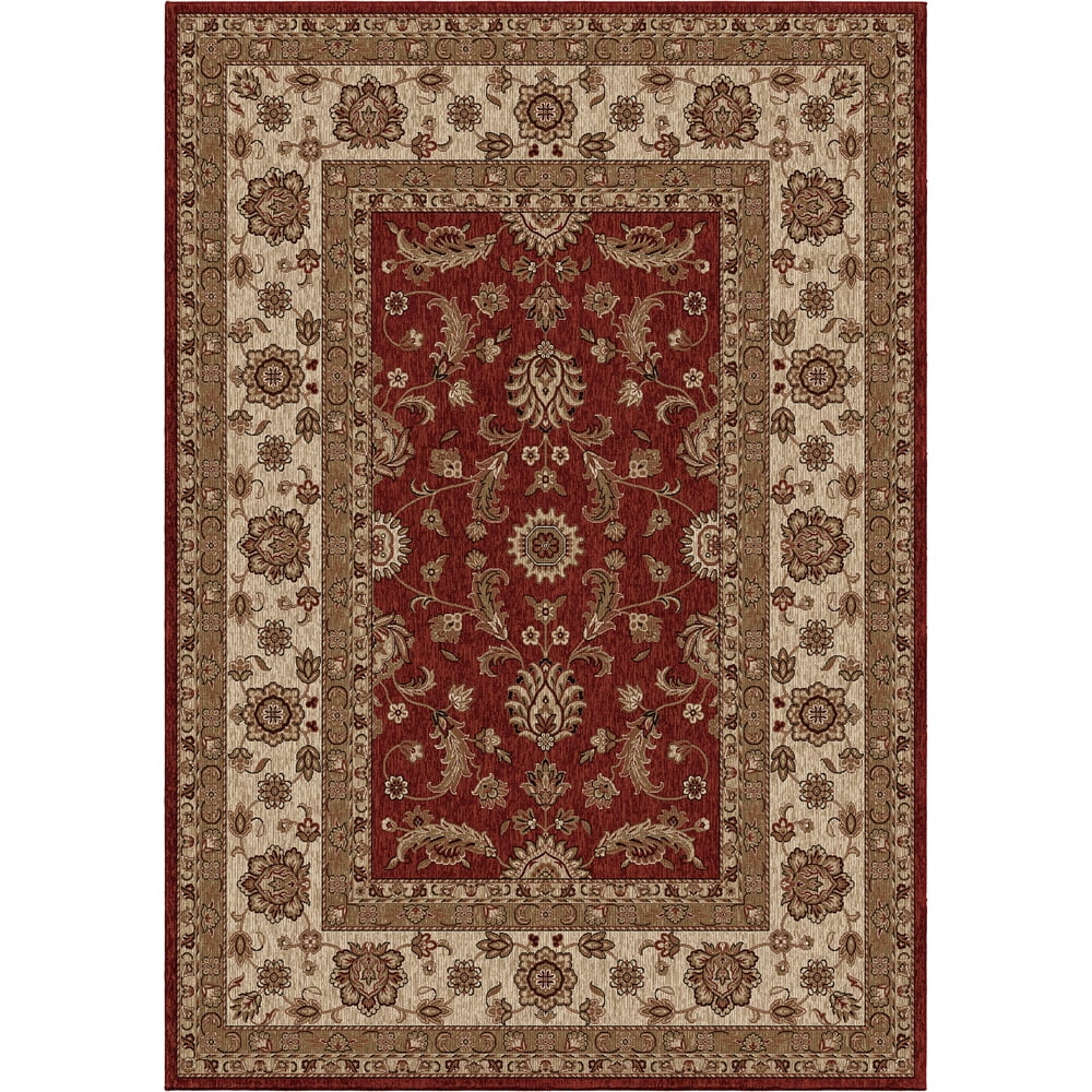 Orian Symphony Area Rugs 4914 Traditional Oriental Red Bulbs Scrolls