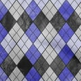 thumbnail image 1 of oneOone Polyester Spandex Medium Blue Fabric Argyle Sewing Craft Projects Fabric Prints By Yard 56 Inch Wide, 1 of 4
