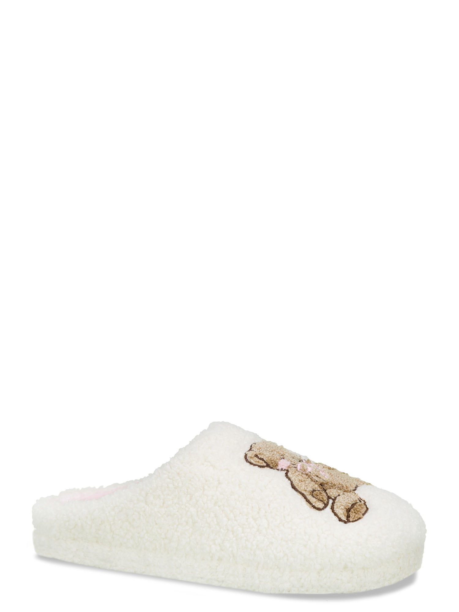 No Boundaries Women’s Plush Sherpa Clog Slippers