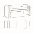 thumbnail image 3 of Manhattan Comfort Concord Bench with Solid Wood Frame in Ivory, 3 of 7