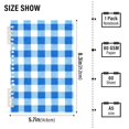 thumbnail image 3 of Haosy Blue Gingham Checker Pattern Notebooks 1-subject Journal 60 Sheets A5 College Ruled Paper Detachable Ring 8.3"x5.7", 3 of 8