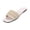 Beige, variant on Luxury Bling Summer Slides, Comfortable Non-Slip Beach Shoes, Women's Flat Slide Sandals Trendy Pearl Square Open Toe Slip-On Slippers Summer Causal Beach Shoes, Black 7.5