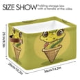 thumbnail image 3 of Storage Bins with Handle Fabric Organizer Basket Foldable Box 1 Pack Cute Snake in Cone 14.2x10.2x8.3, 3 of 8