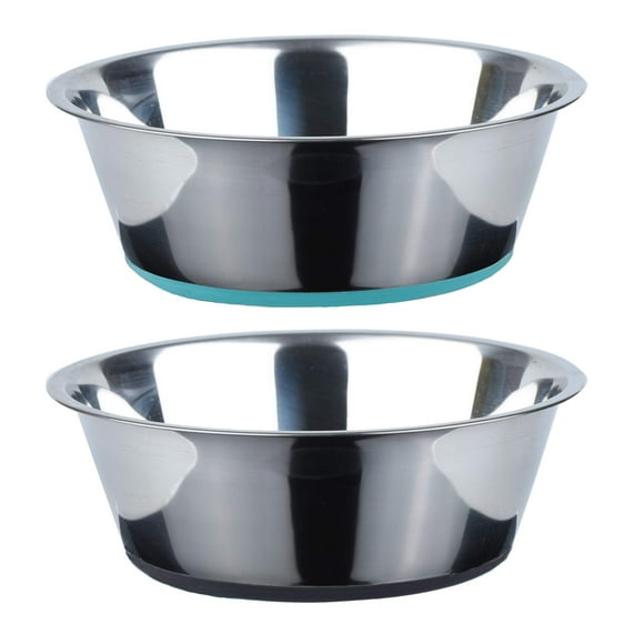 Peggy11 Cuencos Profundos Antideslizantes De Acero Inoxidable Para Perros - Paquete De 2 16 Tazas