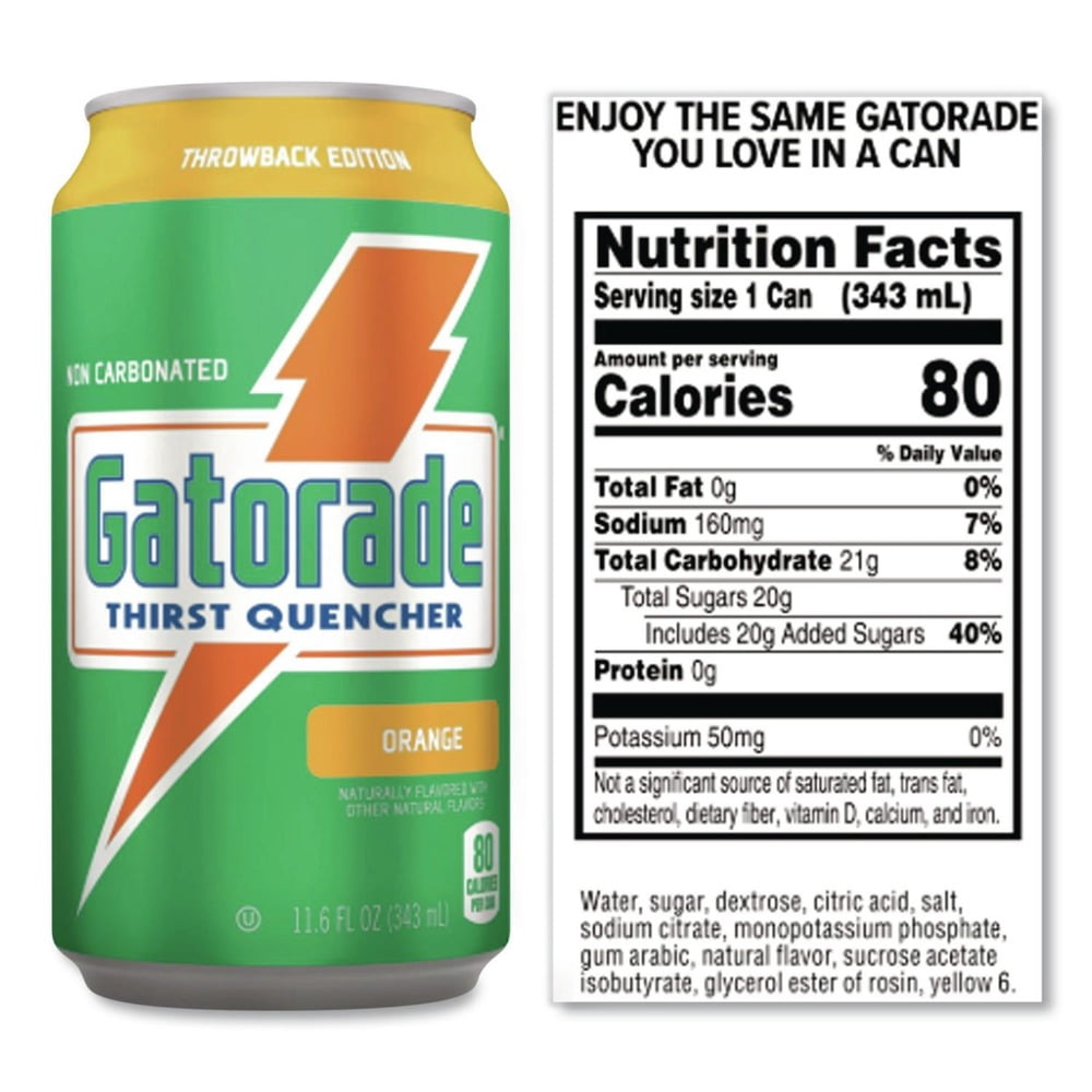 Thirst Quencher Can Orange, 11.6oz Can, 24/Carton