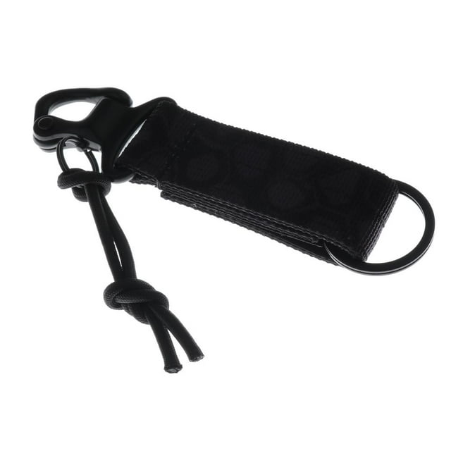Hebilla de correa de cincha para mochila, para senderismo al aire libre, escalada, MOLLE Camuflaje negro