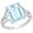 Aquamarine, variant on 1 Carat Emerald LAB GROWN Emerald and LAB GROWN Diamond Engagement Ring (0.5ct Center, AAAA Heirloom Quality) RISV10W3AM Platinum