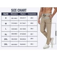 thumbnail image 6 of Lavenicole Mens Sweatpants Water Resistant Lightweight Athletic Pants for Hiking Outdoor Running with Zipper Pockets Black L, 6 of 7