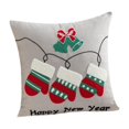 thumbnail image 3 of Funda de almohada navideña bordada, decoración navideña para sofá, estilo granja, invierno. Estilo A, 3 of 9