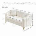 thumbnail image 3 of Sofas for Two 63" Chenille Loveseat Sofa,Luxury 2 Seater Deep Couch,Modern Tufted Couch, Gold Metal Legs Sofa for Living Room, Bedroom, Apartment (Beige),Small Couches, 3 of 11