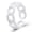 A, variant on VerPetridure Resin Rings Acrylic Cute Trendy Rings Colorful Rhinestone Rings Jewelry Plastic retro fashion design style finger