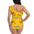 thumbnail image 5 of Honeii Leopard Print for women's one-piece swimsuit featuring a chic one-shoulder design experience elegance and style in the water-Medium, 5 of 6