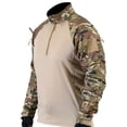 thumbnail image 4 of UVEASISHA Quarter Zip Sweatshirts for Men Outdoor Military Camo Pullovers Raglan Long Sleeve Stand Collar Tactical Sweatshirt,Khaki,XL, 4 of 4