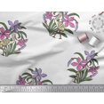thumbnail image 2 of Soimoi Poly Georgette Fabric Flamingo,Leaves & Floral Block Decor Fabric Printed Yard 42 Inch Wide, 2 of 3