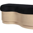 thumbnail image 5 of Meridian Furniture Savoy Black Velour Fur Fabric Bench, 5 of 9