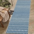 thumbnail image 5 of Garvee 2'x6' Runner Rugs Boho Moroccan Rug, Machine Washable Rug Floral Print Neutral Rug for Entryway Kitchen Hallway Home Decor, Non Slip Floor Indoor Carpet, Blue, 5 of 8