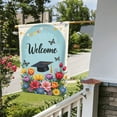 thumbnail image 4 of Welcome Graduation Garden Flag 12x18 Inch Double Sided Spring Flowers Butterfly Graduation Cap Yard House Flag Outdoor Decoration Home Gifts for Men Women Birthday Gifts Memorial Day, 4 of 7