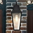 thumbnail image 4 of Nuvo Lighting Lawrence 1 Light Medium Wall Lantern Matte Black with Clear Seeded Glass, 4 of 20