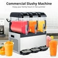 thumbnail image 2 of Commercial Slushy Machine,860W 12L Three Tank Frozen Drink Margarita Machine Smoothie for Snow Melts,Cocktails,Homes,Coffee Shop,Restaurants Black, 2 of 9