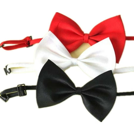 3 Pcs Adjustable Dog Bow Tie Pet Collar Perfect for Wedding Tie Party