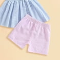 thumbnail image 5 of Girls Skirt Set Toddler Girl Colorblock Dress Outfit Gingham Print Dress & Shorts with Bows Playwear Set, 5 of 5
