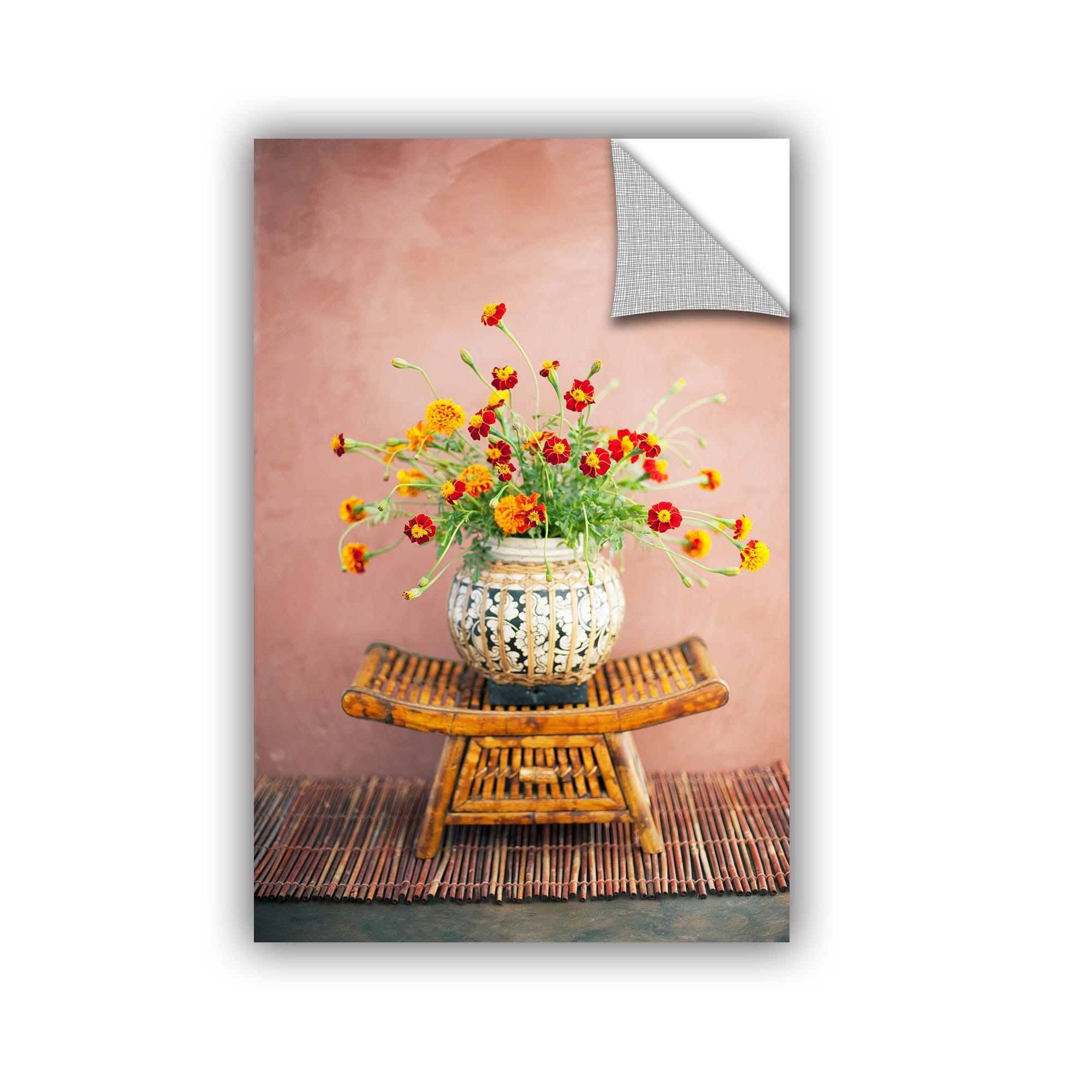 ArtWall Elena Ray "Asian Floral" Art Appeals Removable Wall Art